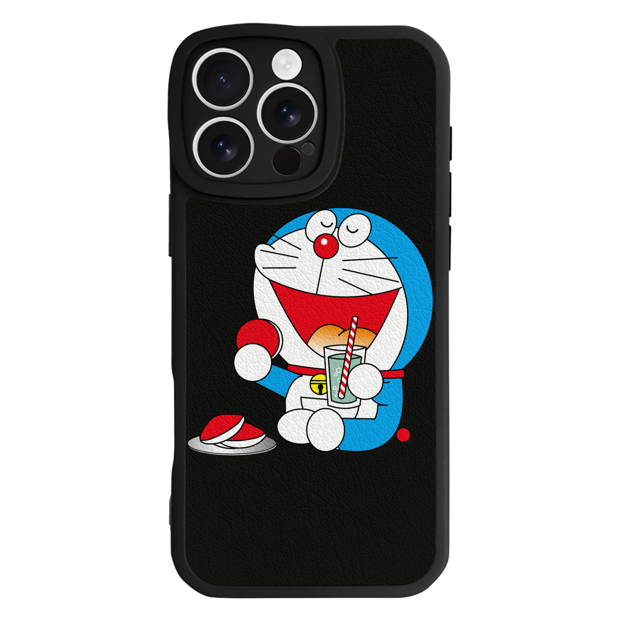 （画像用） ドラえもん Doraemon 【iPhone 16シリーズ対応】シリコンスマホケース（レザー調） 材質：シリコン